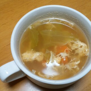 たっぷり野菜の鶏ガラカレースープ